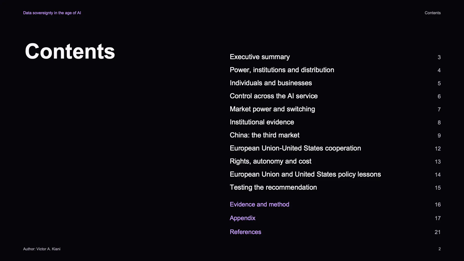 Slide 2 of 23: Contents