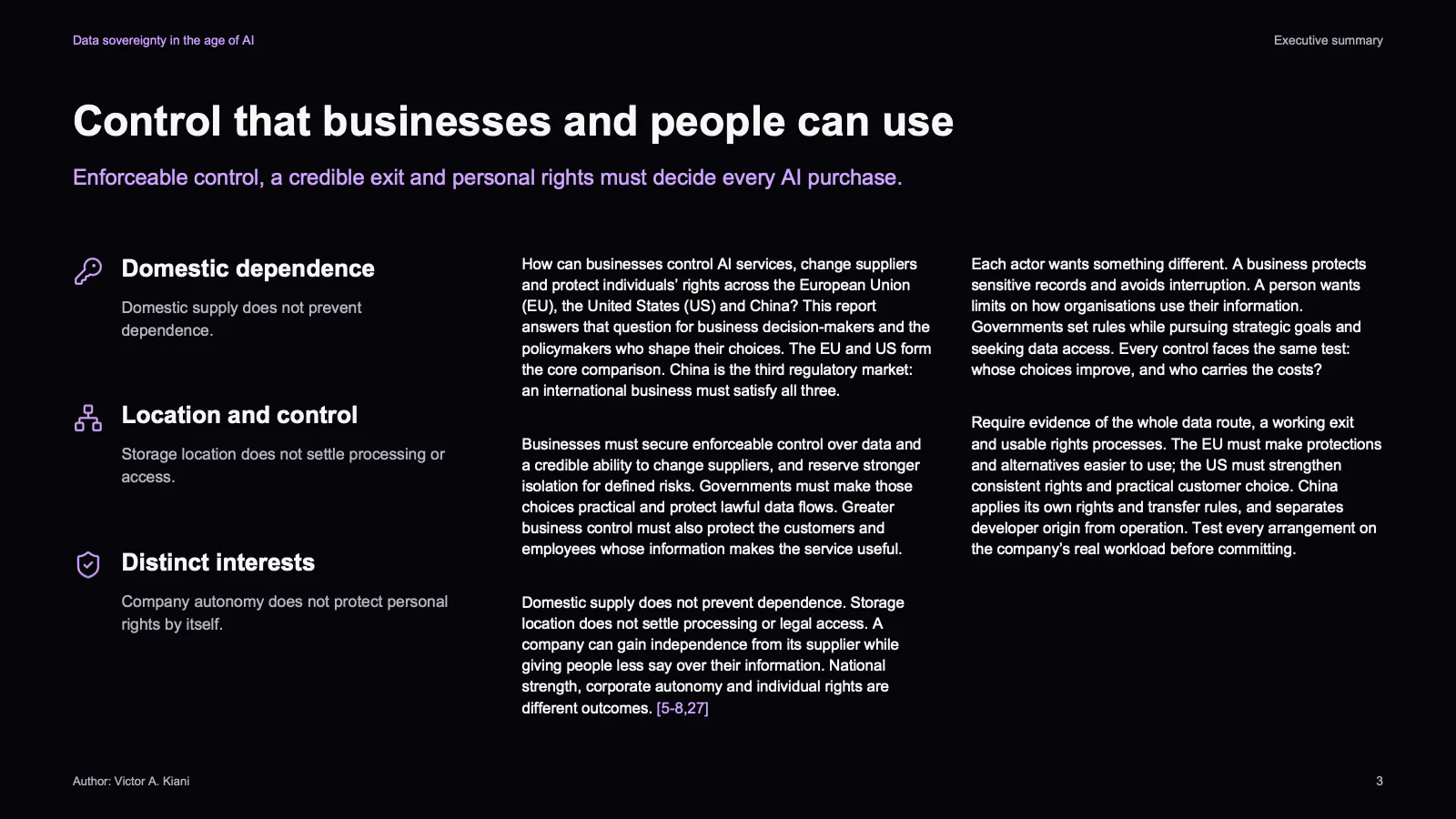 Slide 3 of 23: Control that businesses and people can use