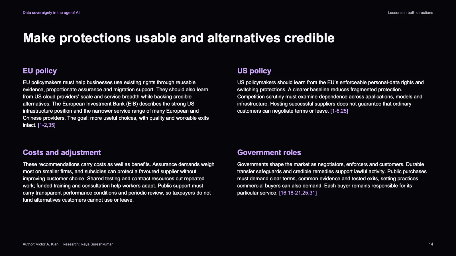 Slide 14 of 23: Make protections usable and alternatives credible