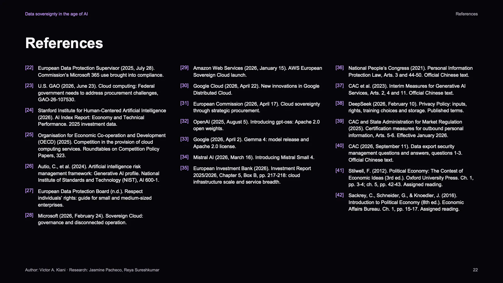 Slide 22 of 23: References, continued